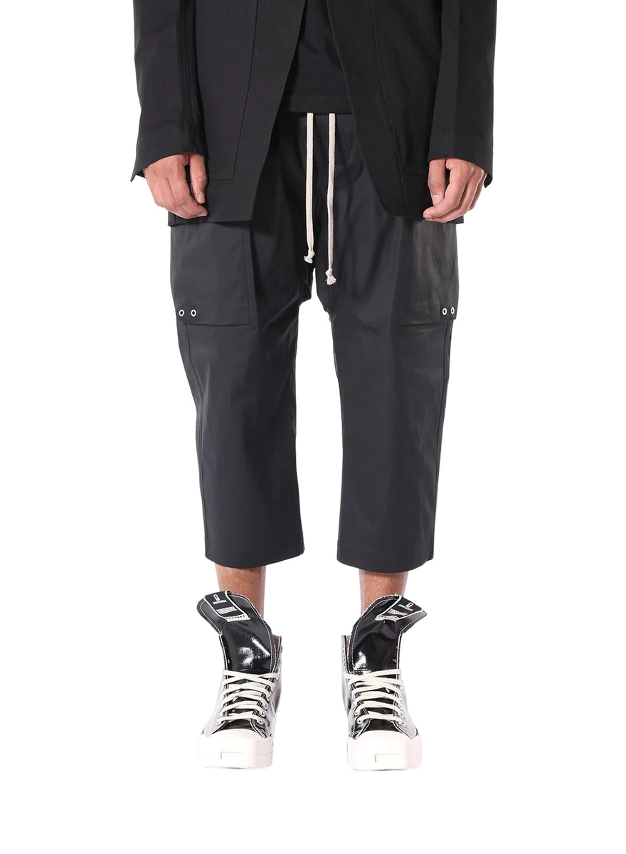 Rick Owens Mainline Cropped Cargo Pants RU01B1385-TE