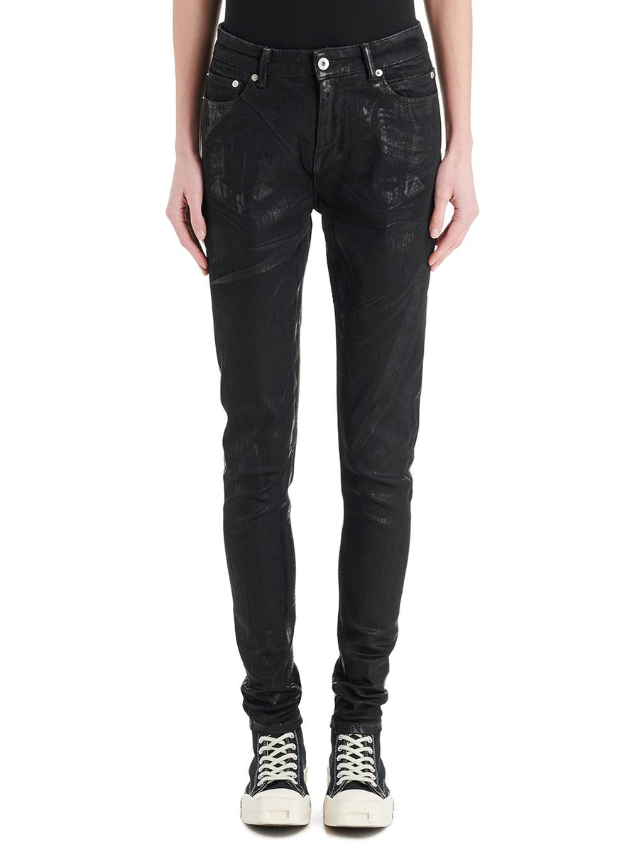 Rick Owens Drkshdw Detroit Waxed Jeans Ds02a3316 Sbf Acroera