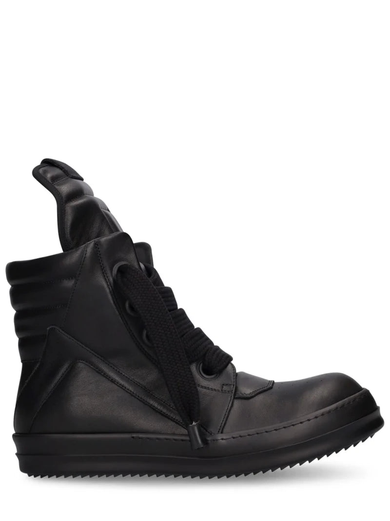 Rick Owens Jumbo-Lace Geobasket High-Top Sneakers – Acroera