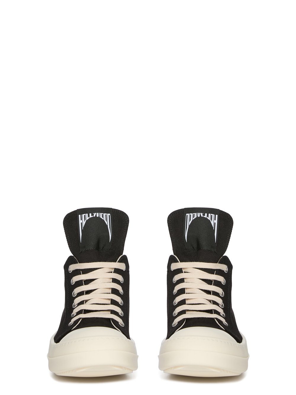 【RICK OWENS】HOLLYWOOD DRKSHDW LOW SNEAKS LOGO Black Hollywood Low Sneaks Sneakers by Rick Owens DRKSHDW on