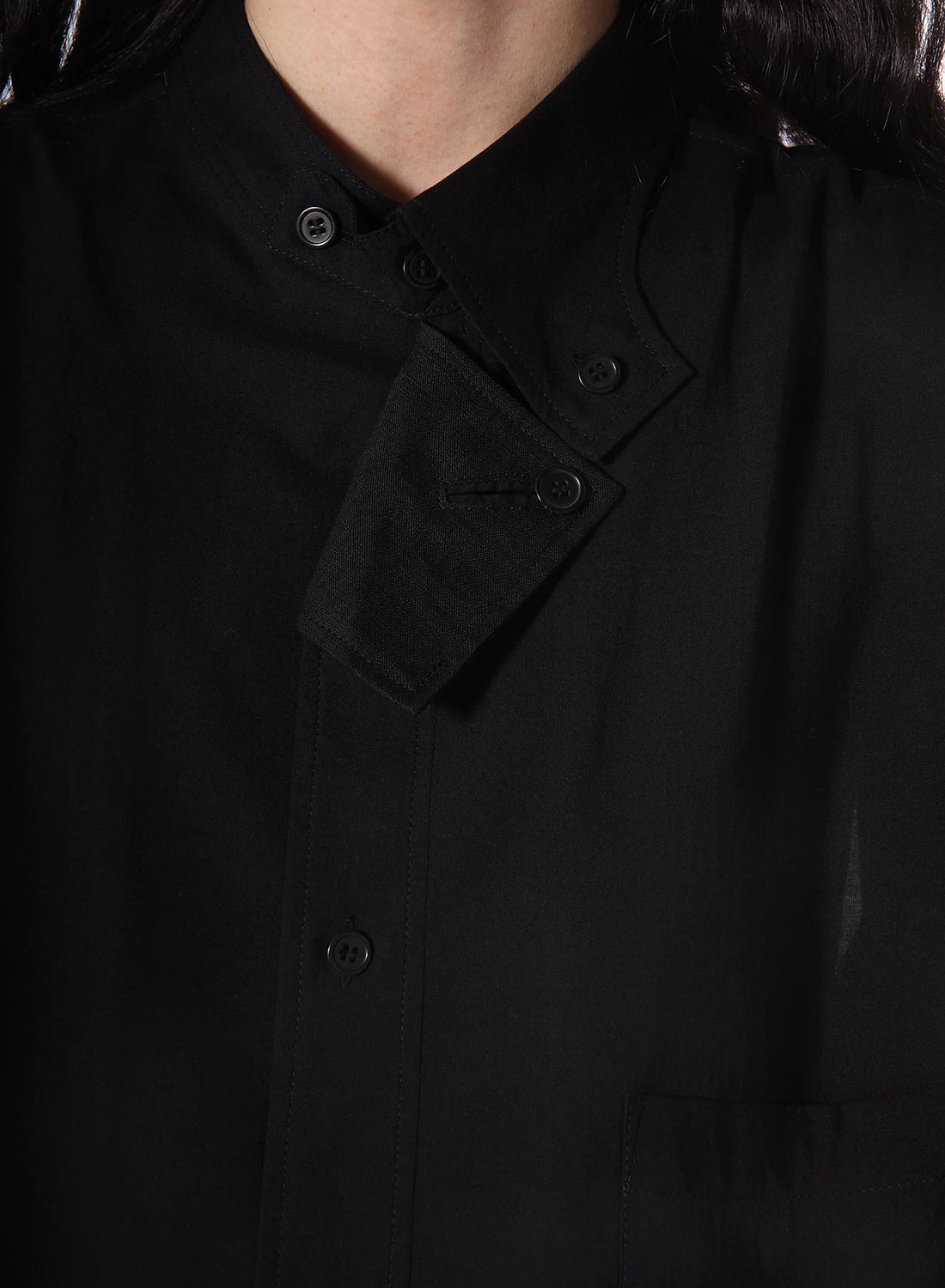 Yohji Yamamoto Pour Homme Asymmetrical Collar Shirt-HGB202161