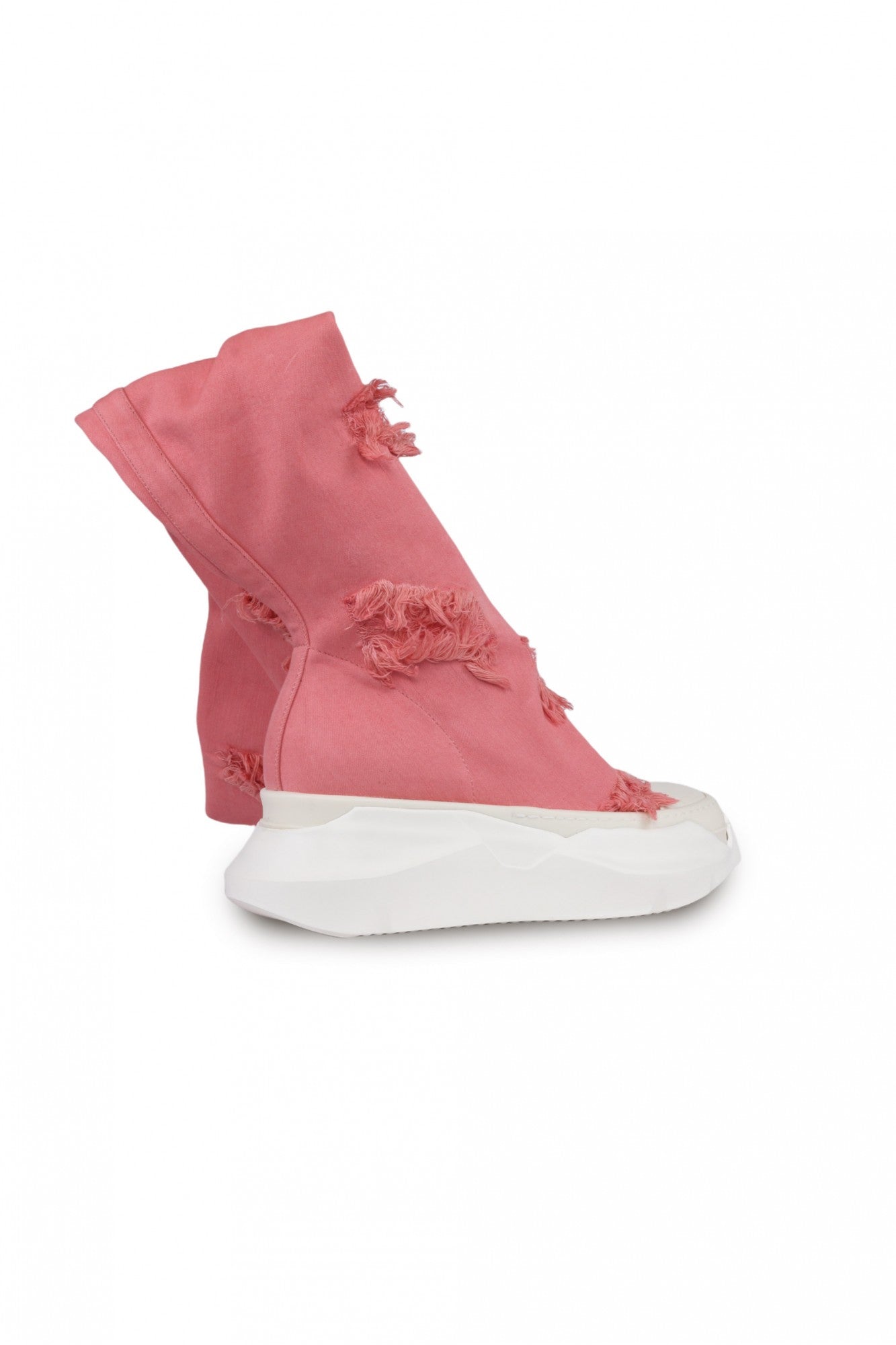 Rick Owens DRKSHDW Pink Distressed Abstract Socks Sneakers – Acroera