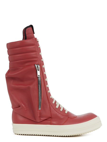 Rick Owens Carnelian Cargobasket High-Top Sneakers