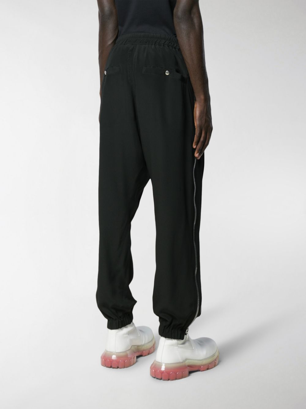 メンズRick Owens zippped detail track pants - サルエルパンツ