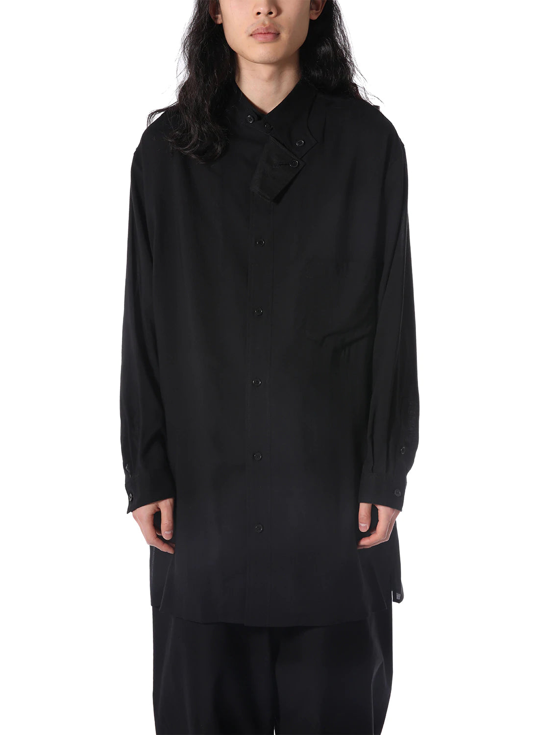 Yohji Yamamoto Pour Homme Asymmetrical Collar Shirt