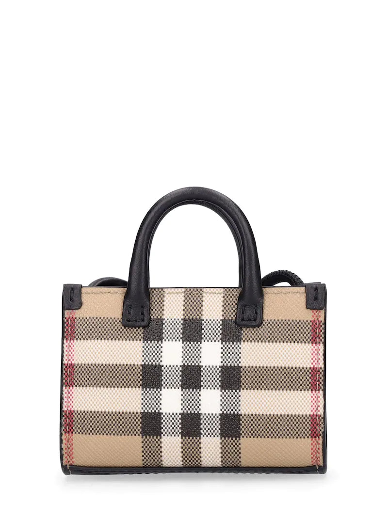 Burberry Beige Vintage Check Micro Bag