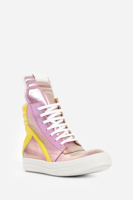 Rick Owens: Yellow Geobasket Sneakers