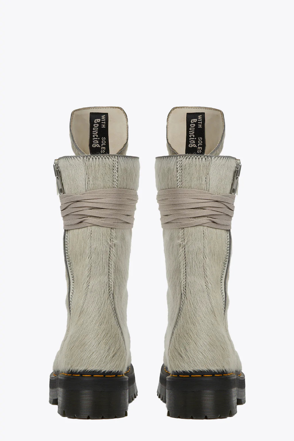 Rick Owens X Dr-Martens Pony Hair High Lace-Up Boots – Acroera