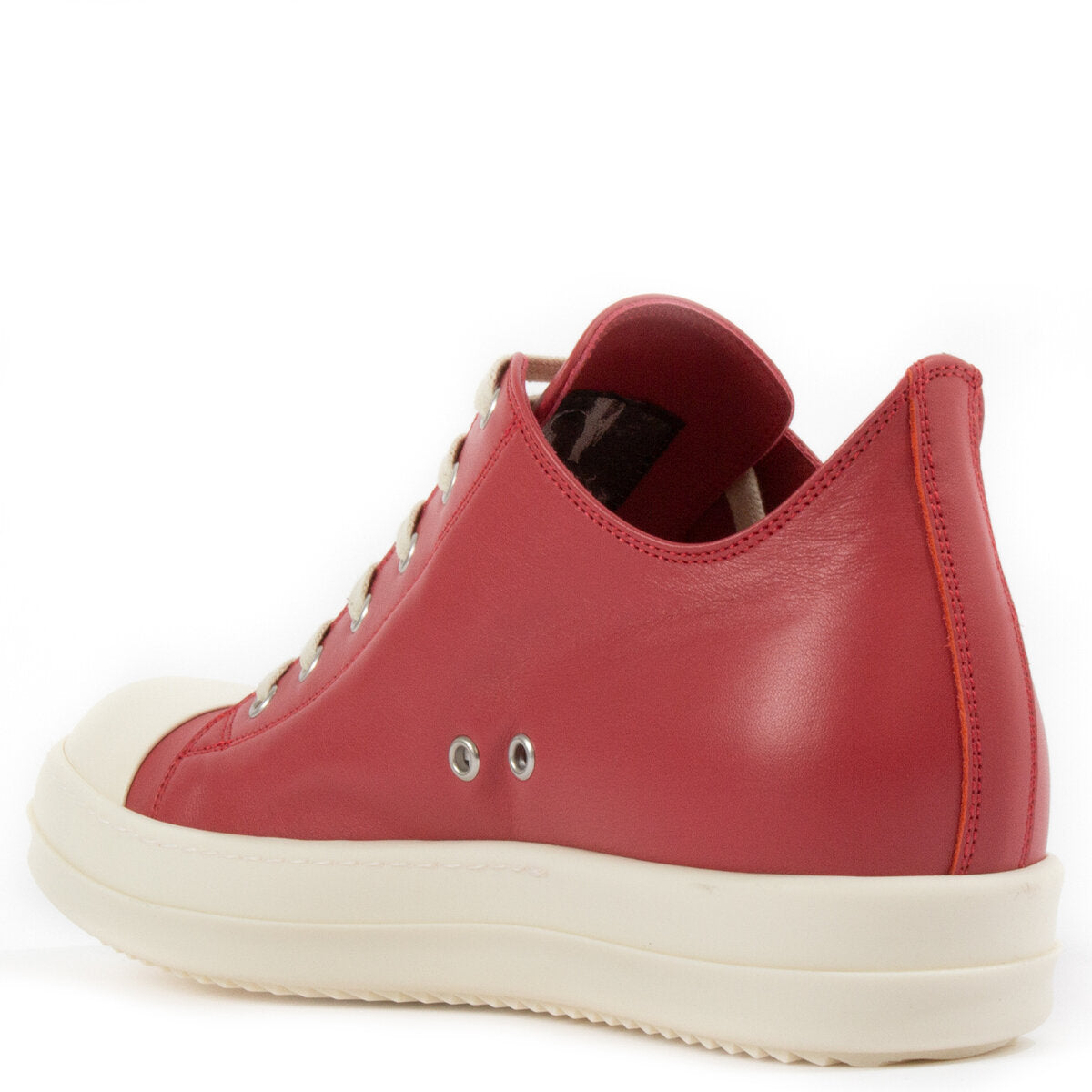 Rick Owens Size 35 2021 Red leather Ramones low top sneakers new